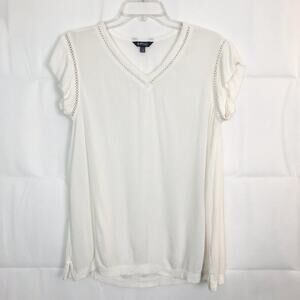 Buffalo 100% Viscose Eyelet Short Sleeve Top Size XS